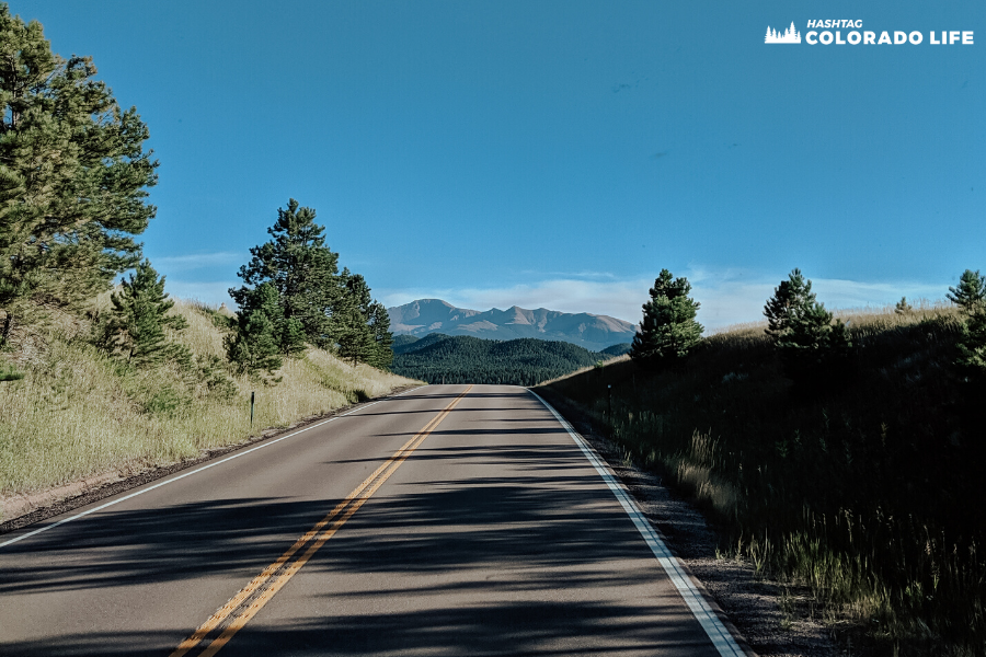 driving into woodland park colorado