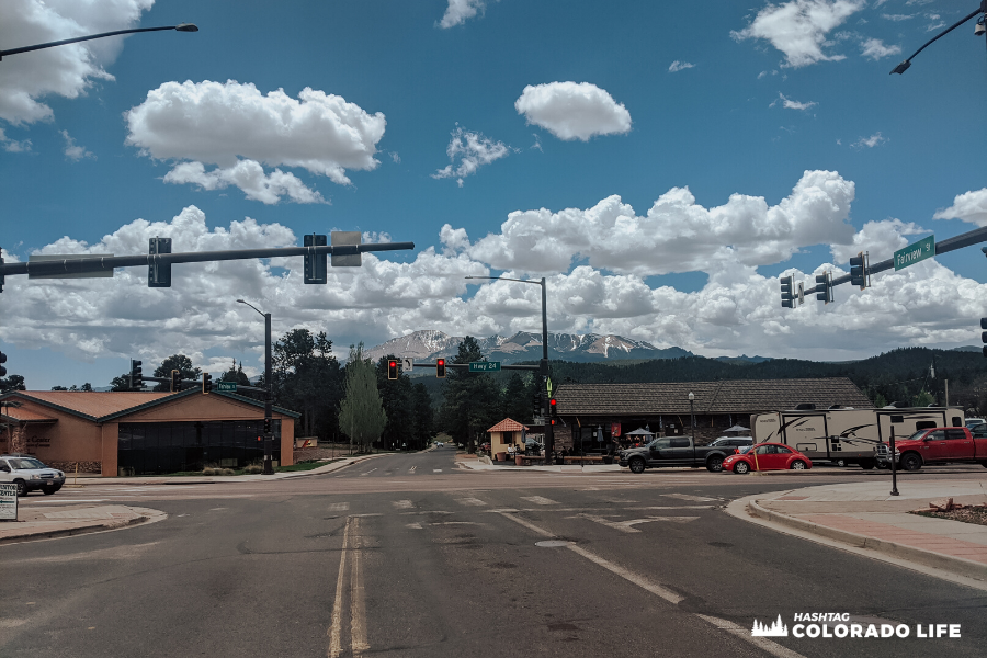 pikes peak view in woodland park colorado