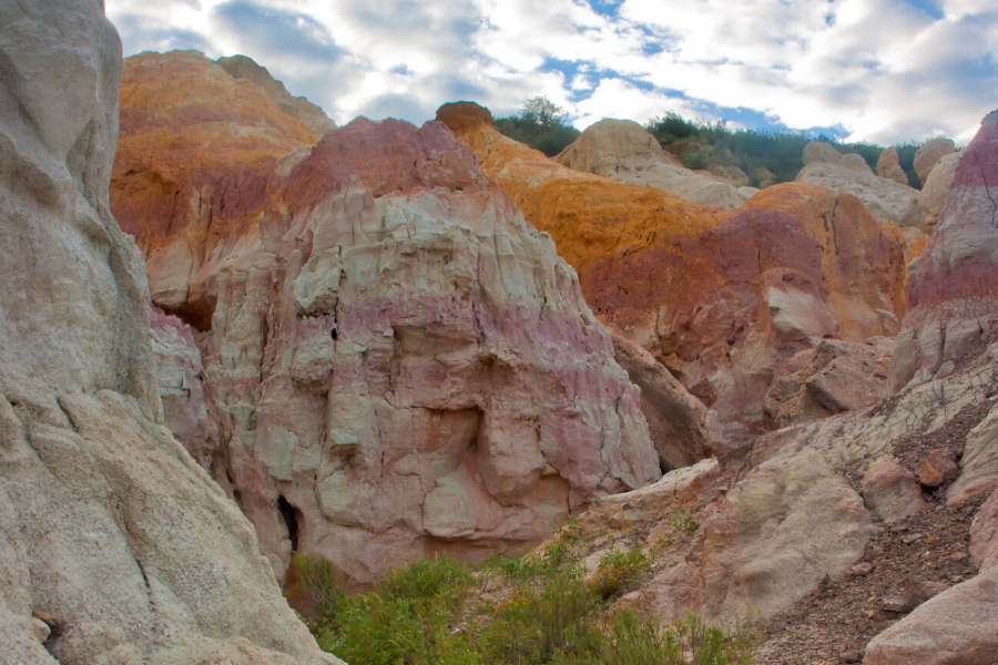 colorful hoodoos at paint mines park