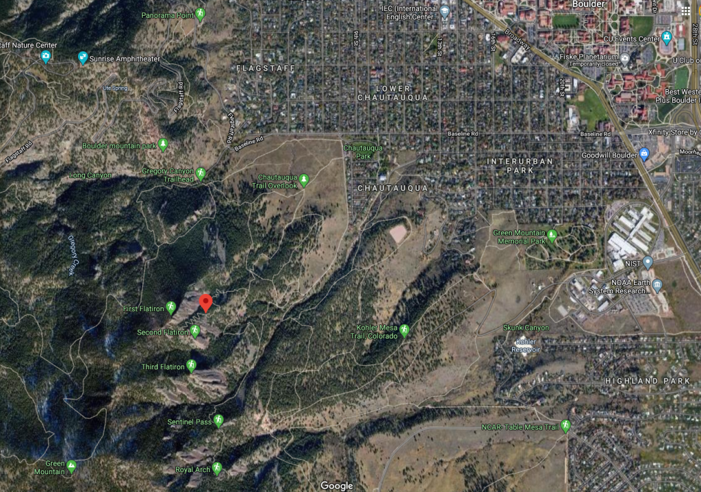 chautauqua park trail map flatirons boulder