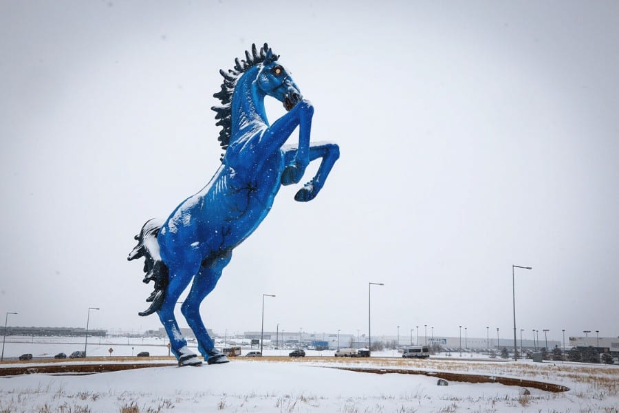 blucifer in denver winter