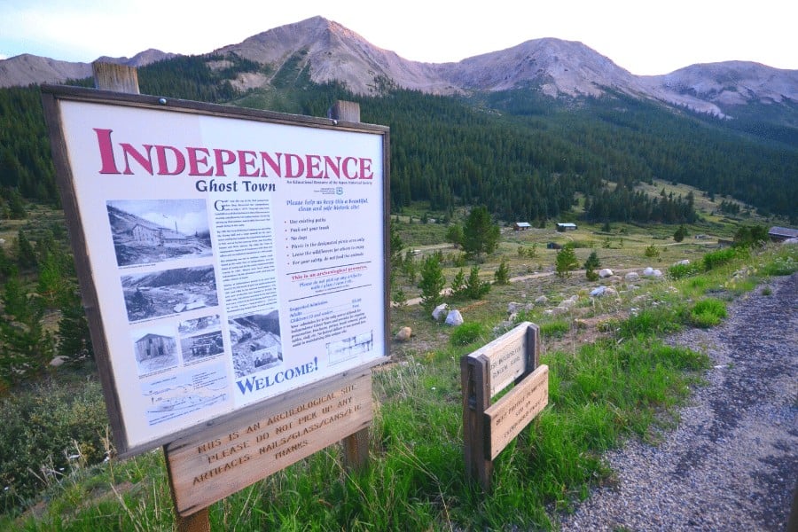 independence ghost town in colorado