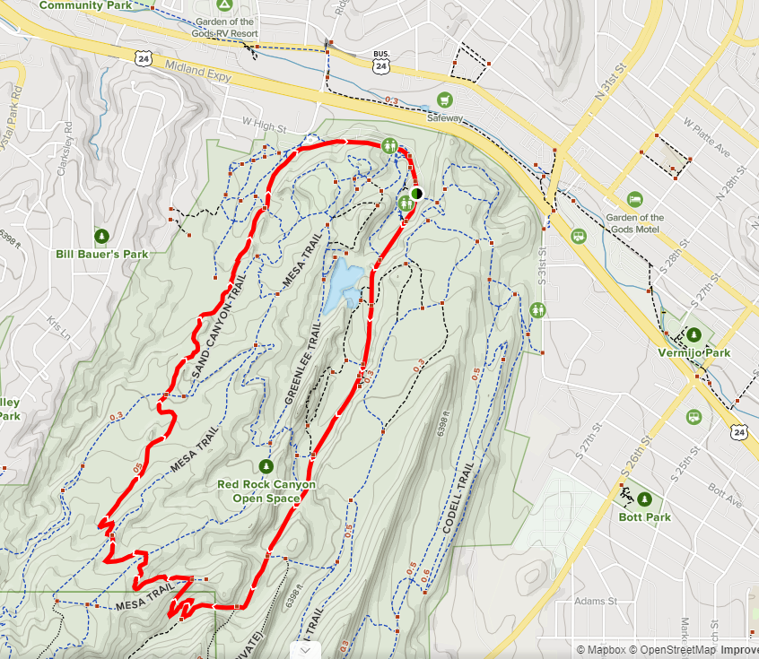 red rock canyon open space trail map