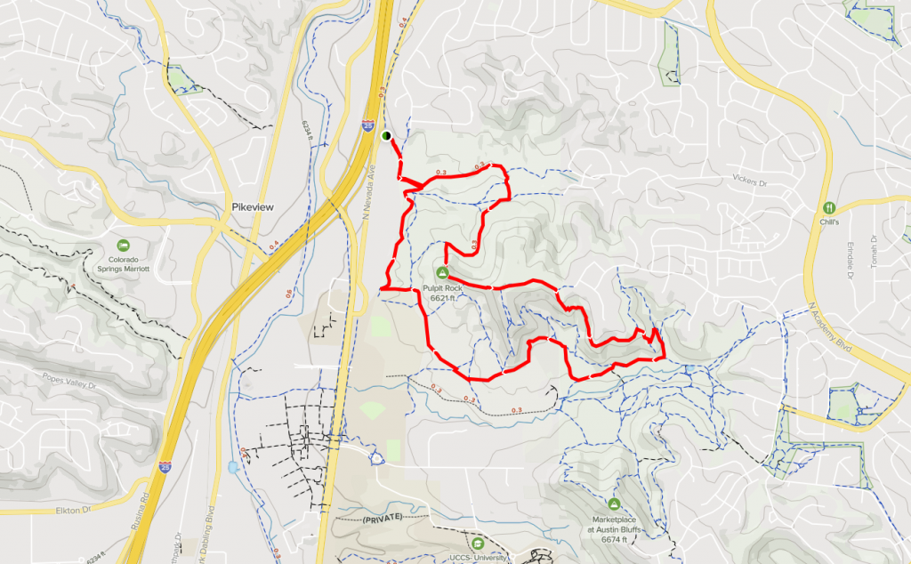 Pulpit Rock Trail Map Hiking To The Top Of Pulpit Rock Park In Colorado Springs