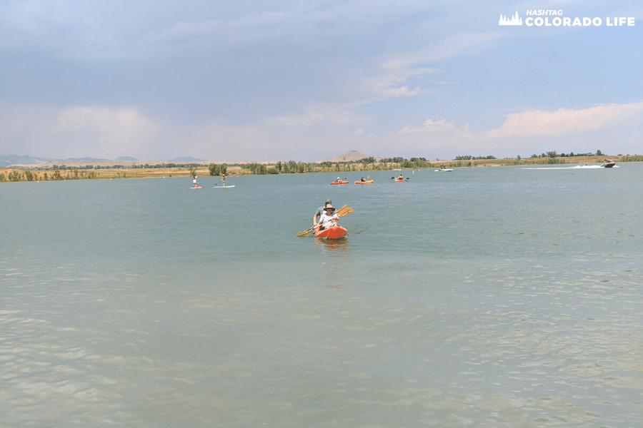 kayaking at boulder reservoir