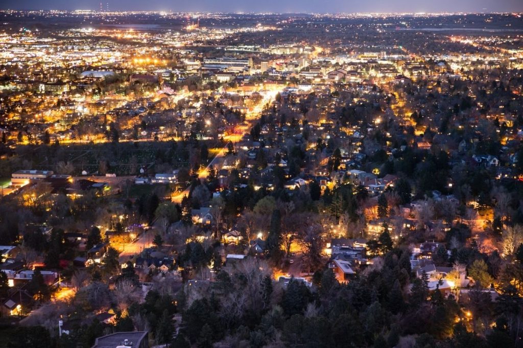 boulder colorado at night tour